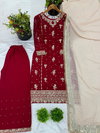 SR 1665 Heavy Faux Georgette Top With Bottom Dupatta Wholesale Price In Surat
